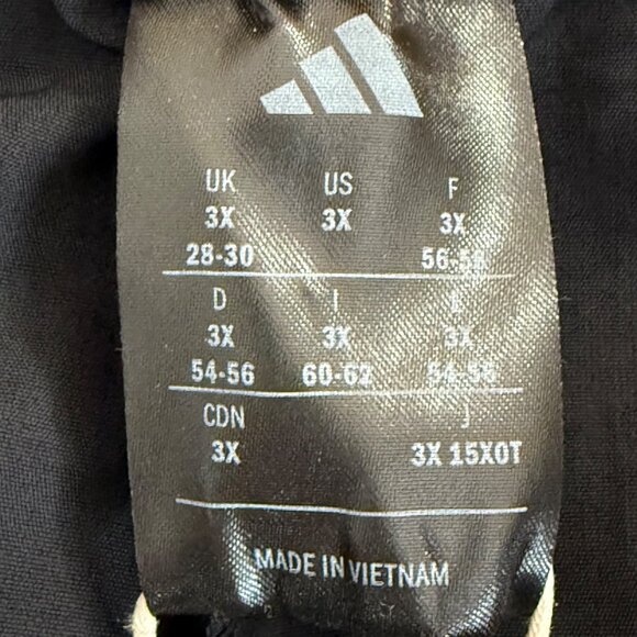 Adidas Women's Sport 3 Stripes Trim Black Woven Track Pants 3X Elastic Waist NWT - Picture 7 of 12